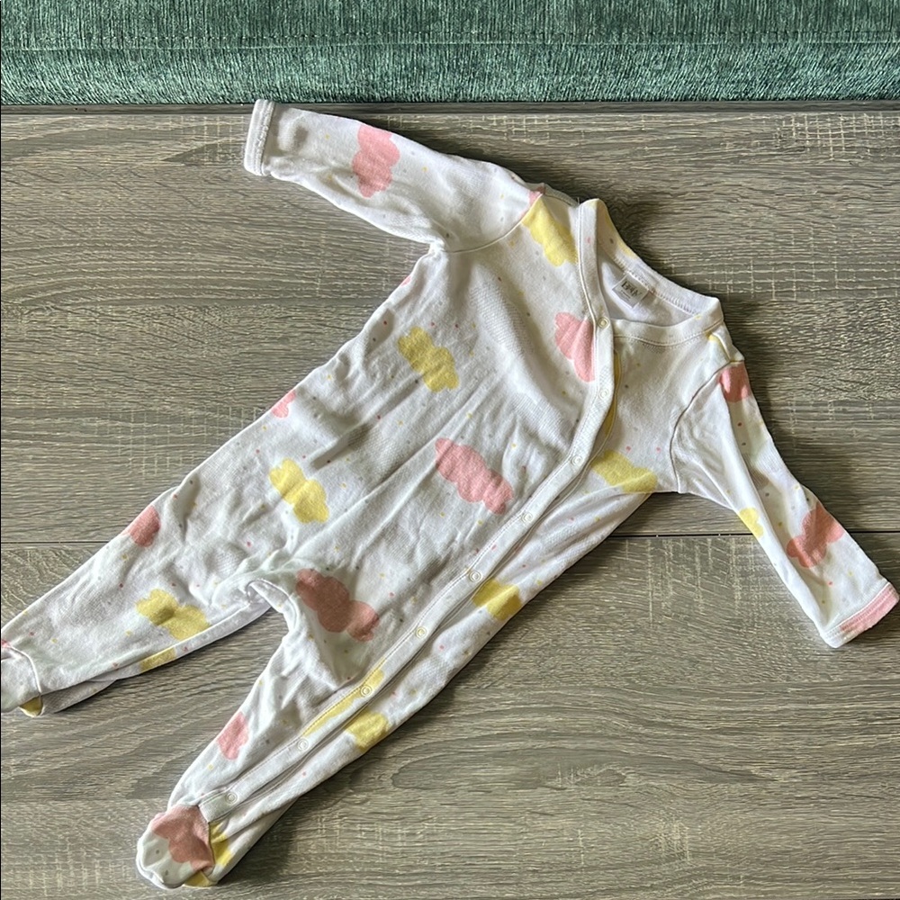 Nordstrom Pink and Yellow Footie One Piece